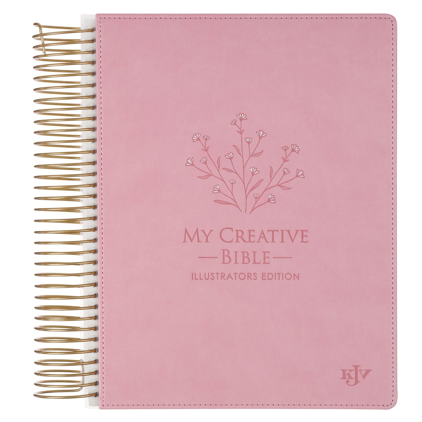 KJV My Creative Bible: Illustrators Edition-Pink Faux Leather Spiral Bound (#KJV324)