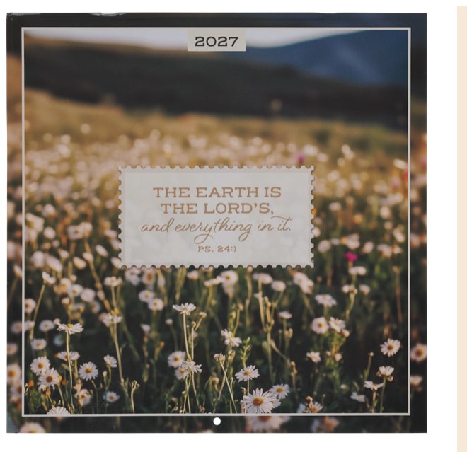 2027 Large Wall Calendar-The Earth Is the Lord's Ps. 24:1