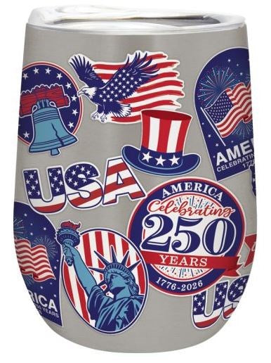 Tumbler - Stemless Mug - 250 Years Sticker look (12 Oz)