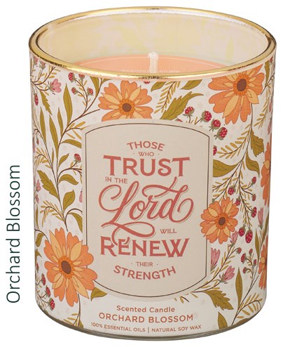 Glass Candle Those Who Trust In The Lord Isa. 40:31