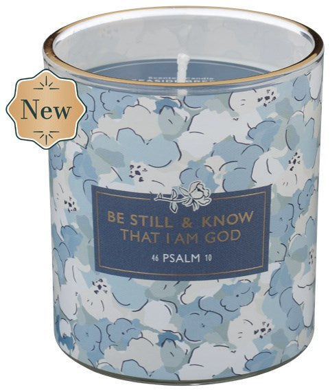 Glass Candle Be Still & Know Ps. 46:10