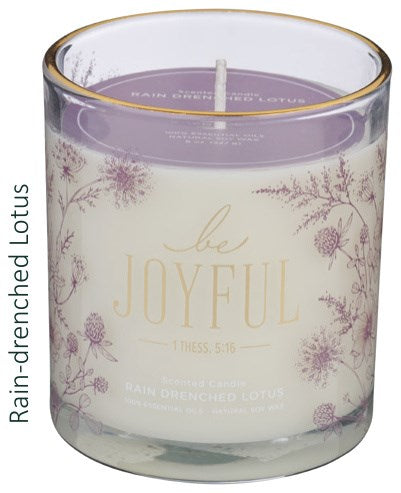 Glass Candle Be Joyful 1 Thess. 5:16