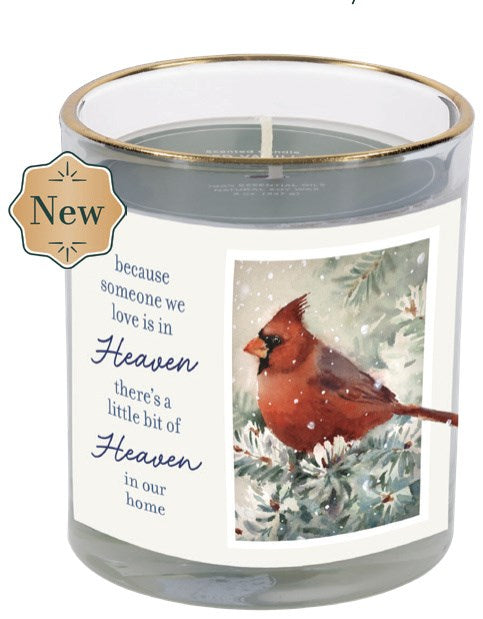 Glass Candle Because Someone We Love Is In Heaven