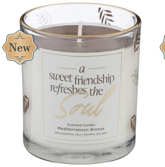 Glass Candle A Sweet Friendship Refreshes the Soul