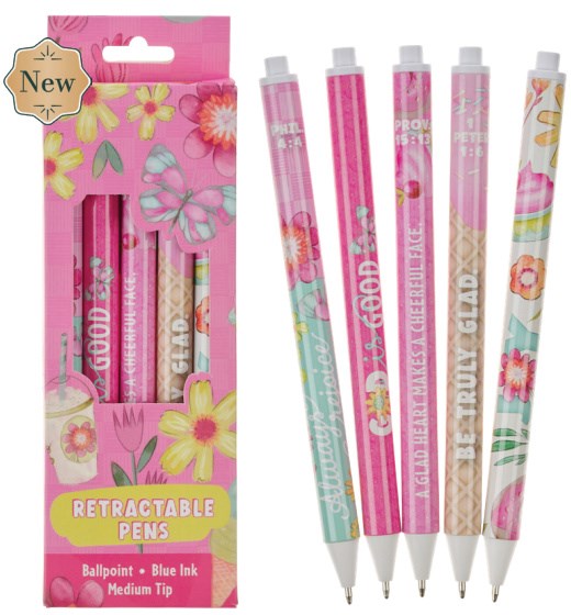 Pen Set 5 pc Be Truly Glad 1 Peter 1:6