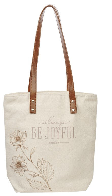 Tote Bag Canvas Be Joyful 1 Thess. 5:16