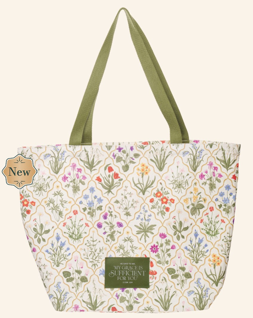Tote Bag Canvas My Grace Is Sufficient For You 2 Cor 12:9