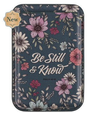 Phone Wallet Magnetic Teal Be Still & Know Ps. 46:10