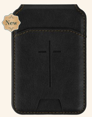 Phone Wallet Magnetic Black Cross