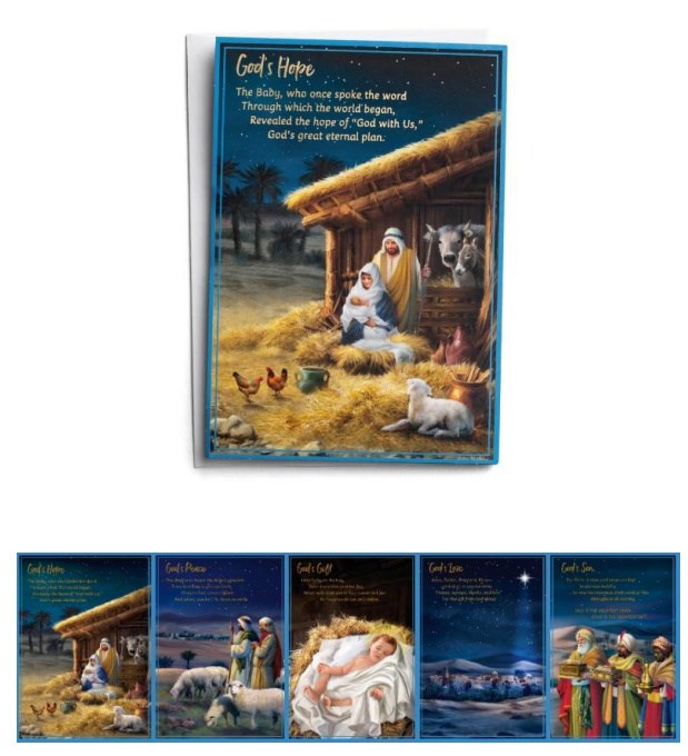 Boxed Card-Christmas-Christmas Story (Box Of 16)
