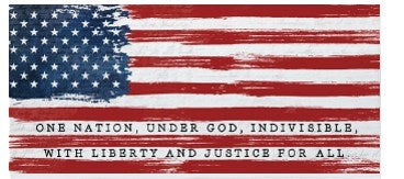 Inspire Board-America Flag One Nation Under God (12" x 5.5") (*EXCLUSIVE)