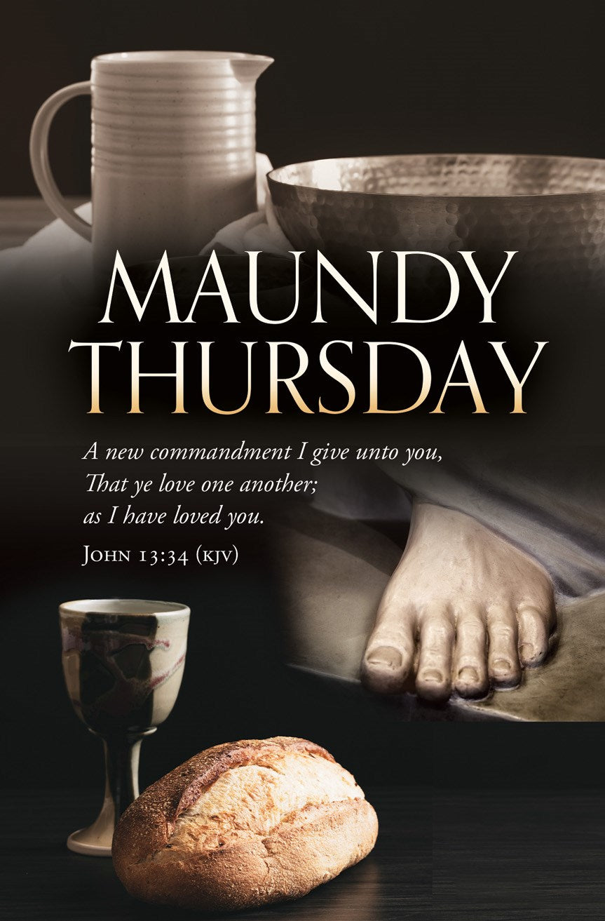 Bulletin-Maundy Thursday-A New Commandment John 13:34 KJV (Pack of 100)