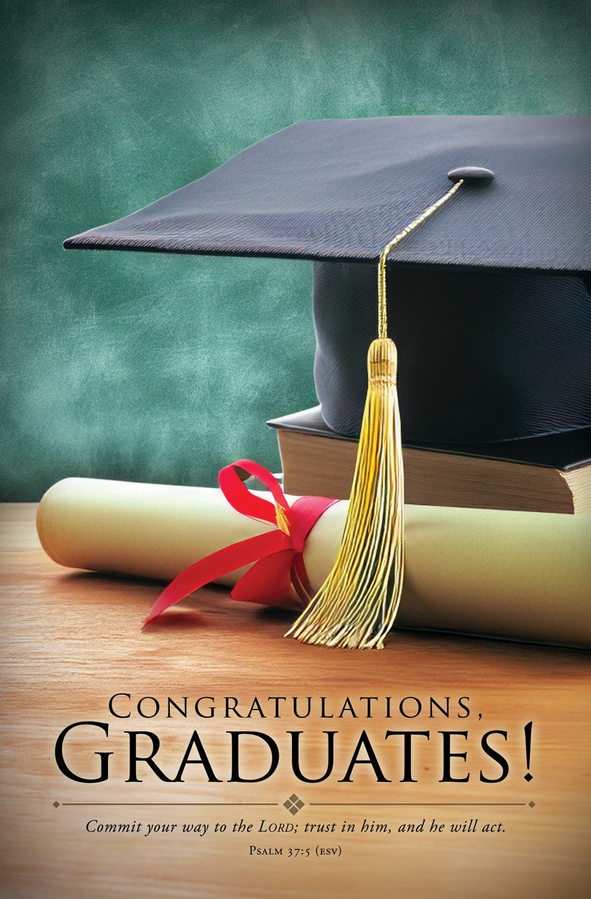 Bulletin-Graduation-Congratulations Graduates! Ps 37:5 ESV (Pack of 100)