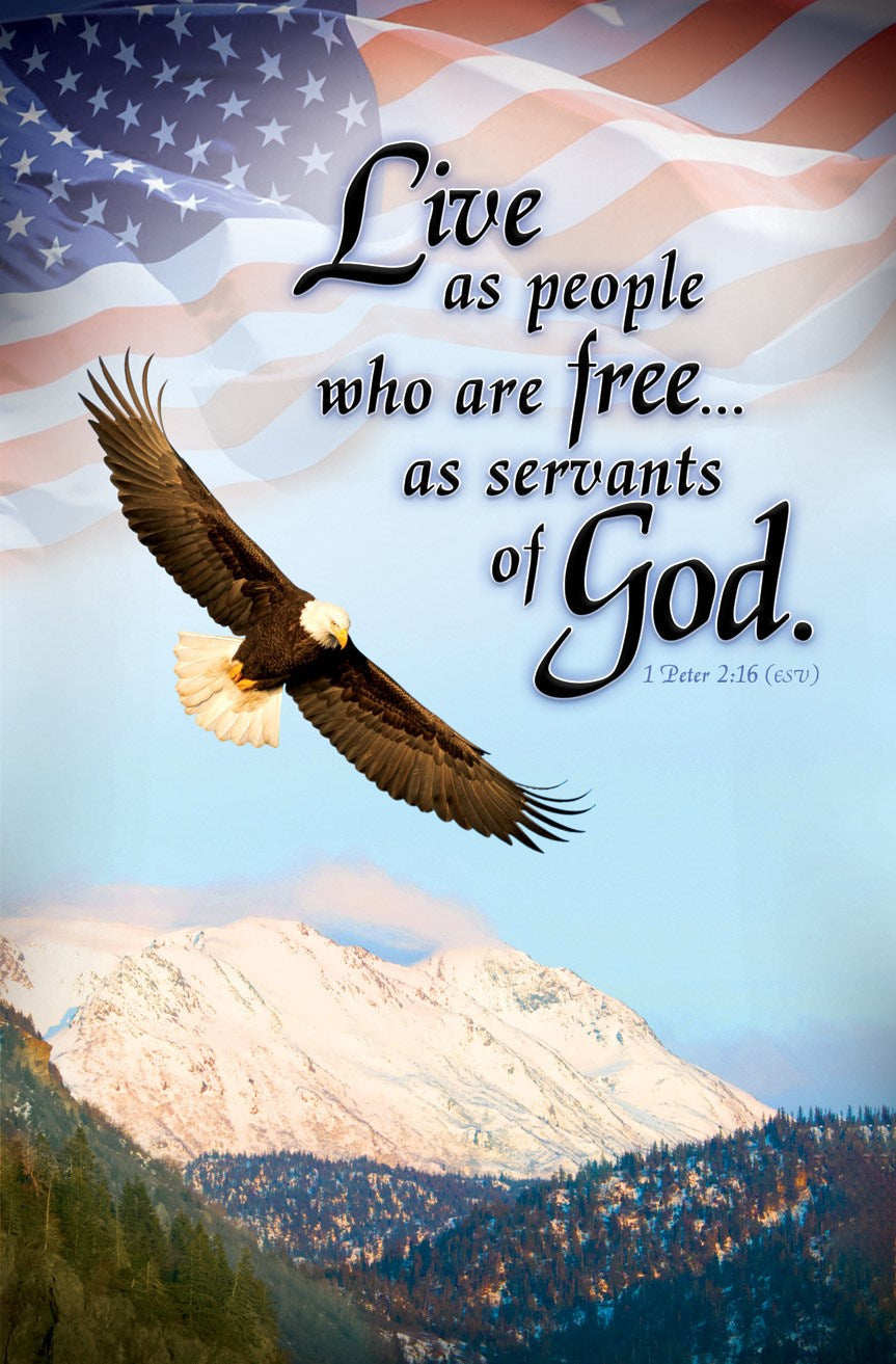 Bulletin-Patriotic-Live as people who are free 1 Peter 2:16 ESV (Pack of 100)
