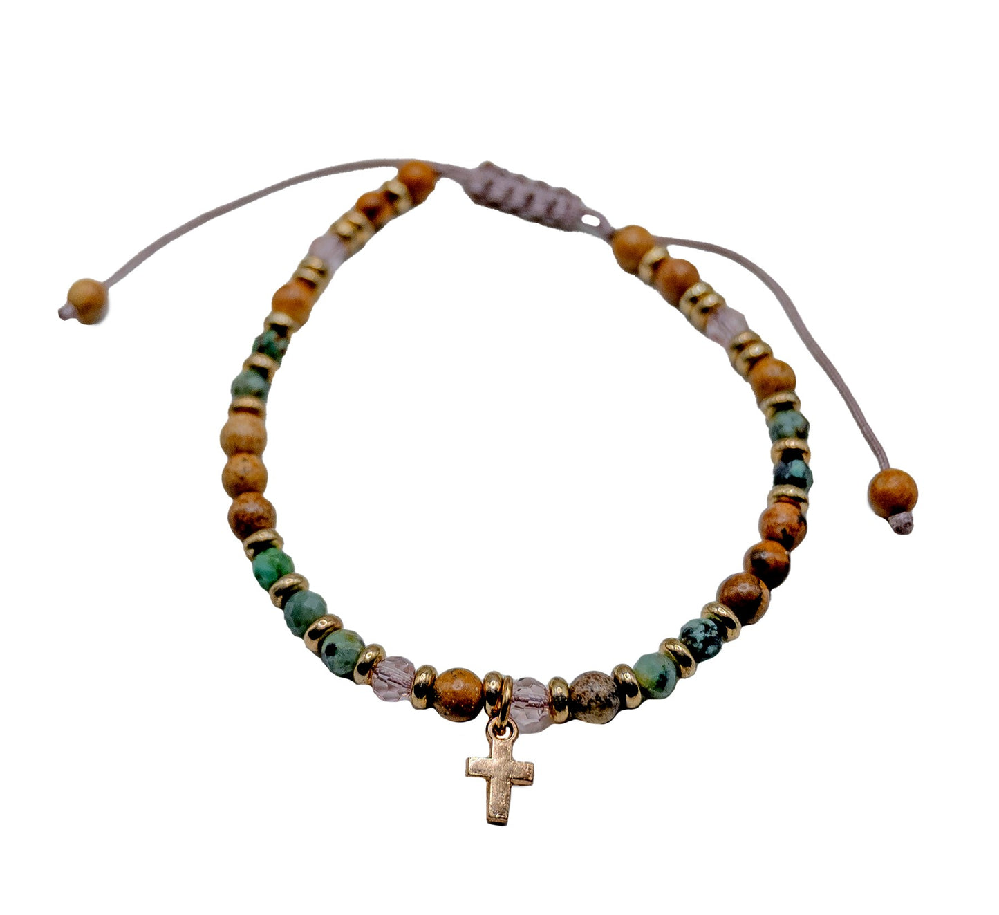 Bracelet-Eden Merry-Cross-Beaded w/ Prayer Card
