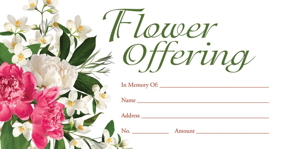 Offering Envelope-Flower Offering (Pack of 100)