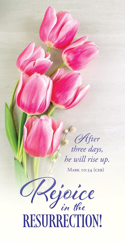 Offering Envelope-Easter-Rejoice In The Resurrection Mark 10:34 CEB (Pack of 100)