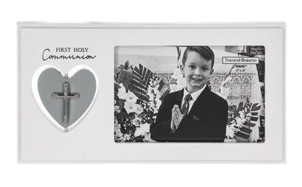 Frame-First Communion-Spinning Heart (Holds 4x6 photo)