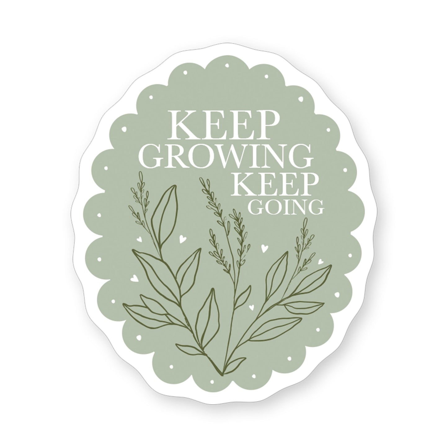 Sticker-Keep Growing Green (2.5"" x 3.5"")