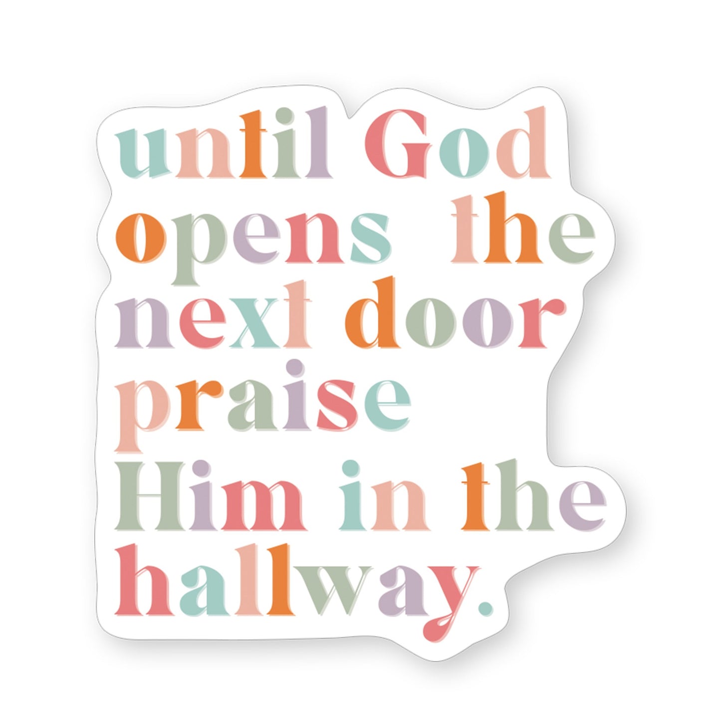 Sticker-God Opens Next Door (2.5"" x 3.5"")