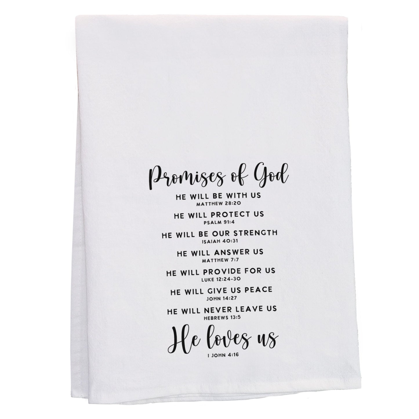 Tea Towel-Promises Of God (29"" x 29"")