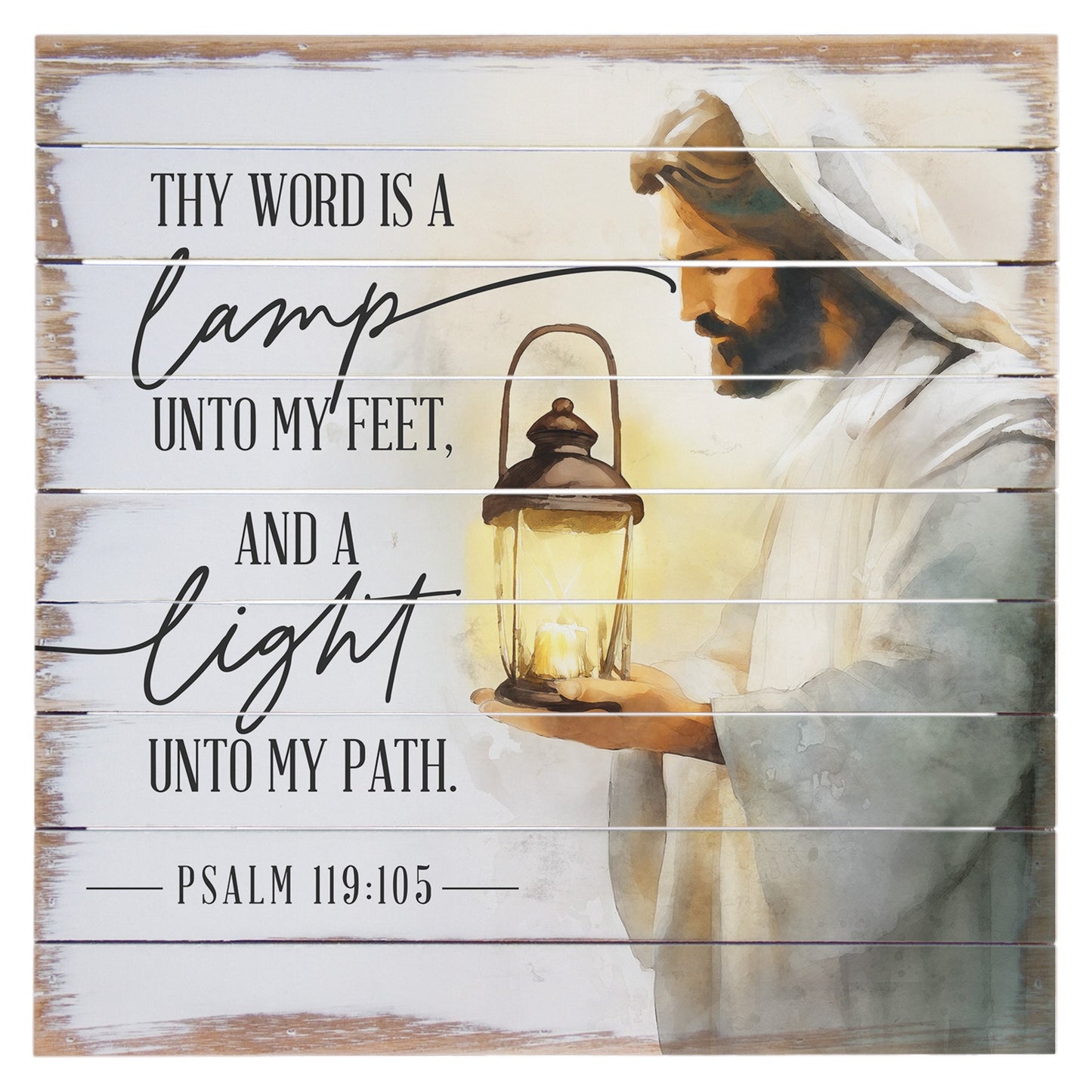 Perfect Pallet-Lamp Light Jesus (14"" x 14"")