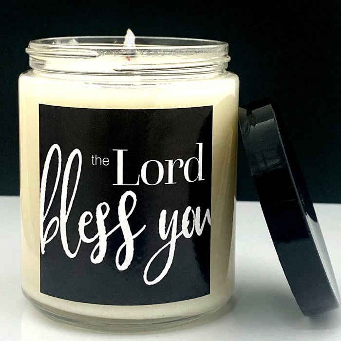 Candle-Lord Bless You-Mahogany Teakwood (Words To Live By) (8 Oz)