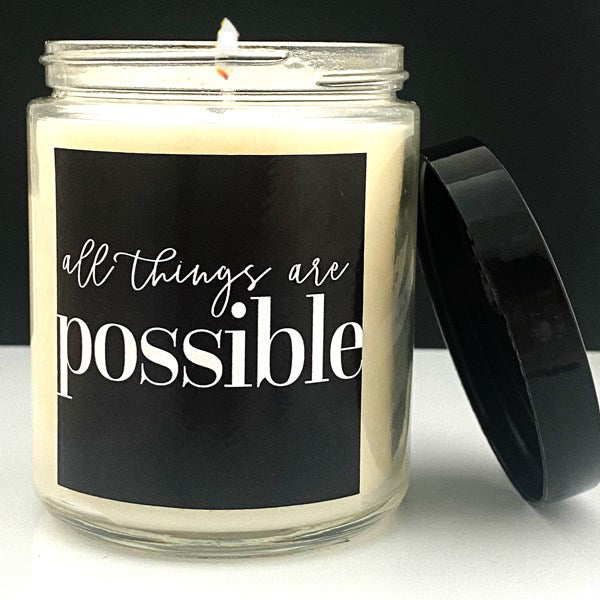 Candle-All Things Are Possible (Words To Live By)-Orchid Musk (8 Oz)