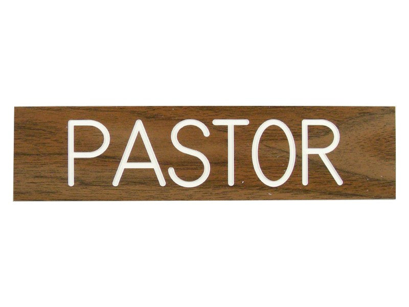 Sign-Pastor-Adhesive Back-Wood Grain (2 x 8)