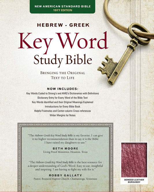 NASB Hebrew-Greek Key Word Study-Burgundy Bonded Leather (New)