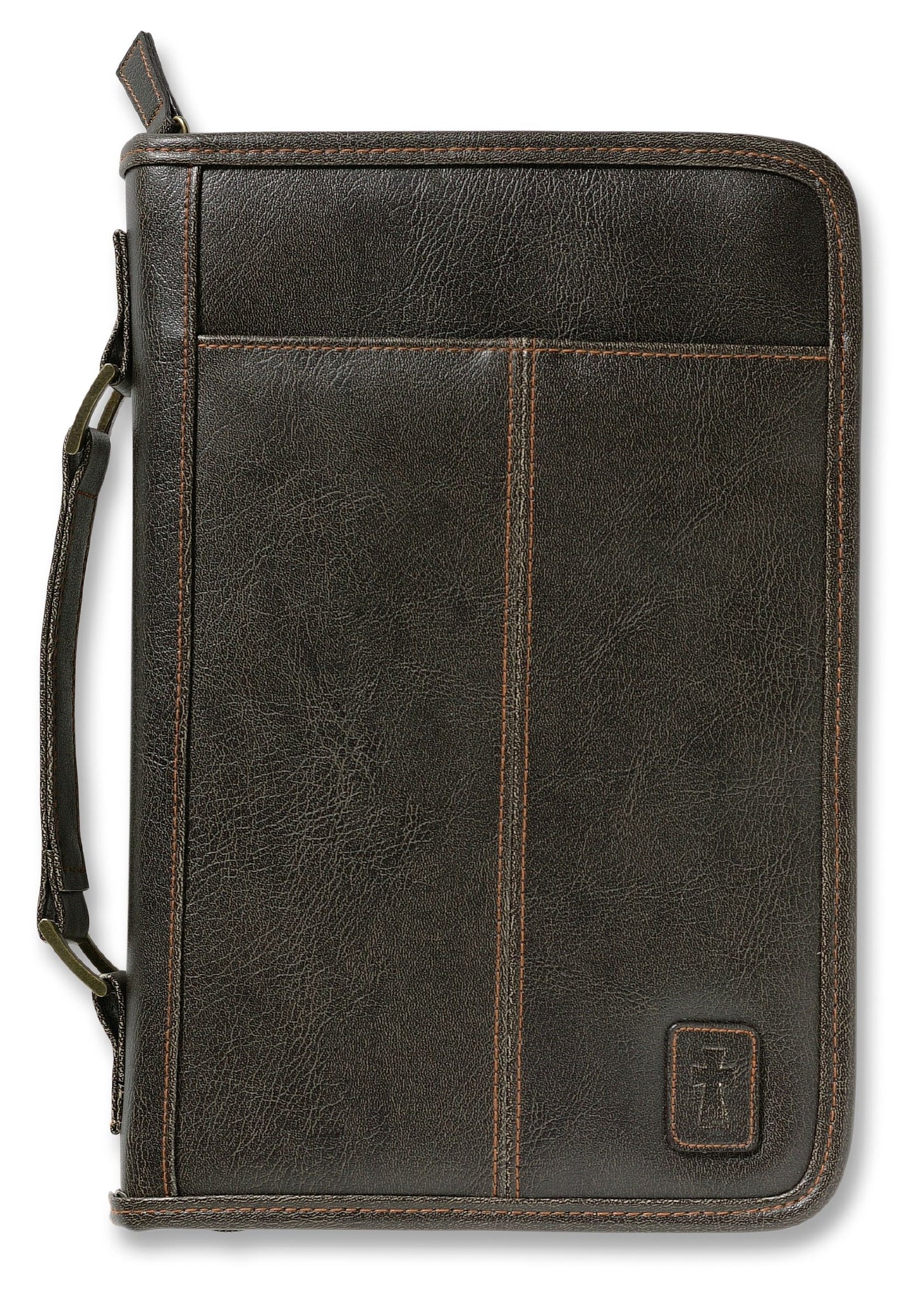 Bible Cover-Aviator Leather Look-Brown-X-Large