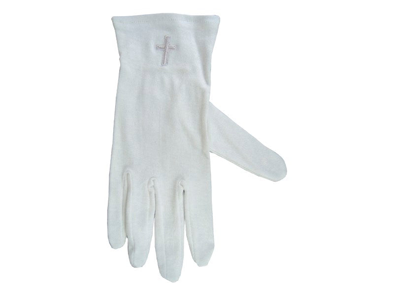 Gloves-White Cross Cotton-XLG
