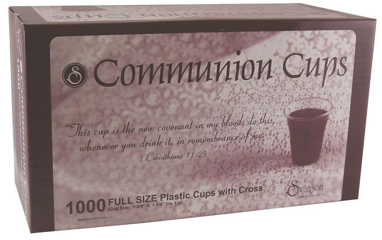 Communion-Cup-Disposable w/Cross-1-3/8" (Pack of 1000)