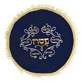 Passover-Matza Cover-Velvet-Blue (13.5") (#34179)