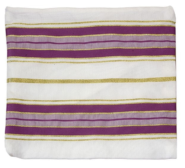 Tallit Bag-Purple Acrylic Stripe (#2804)