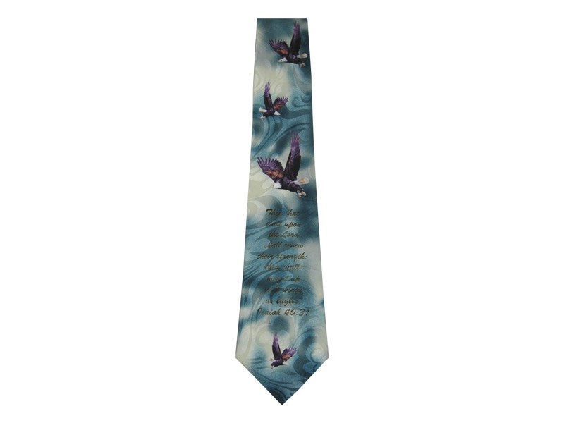 Tie-Mount Up With Wings-Polyester-Turquoise