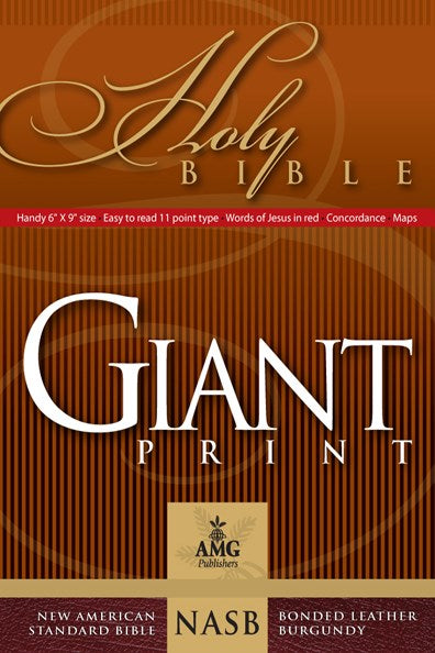 NASB 1977 Giant Print Handy-Size Bible-Burgundy Bonded Leather