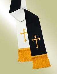 Stole-Reversible-Pulpit-Pavillion-Black/White/Cross