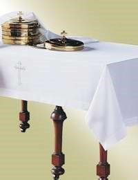 Communion-Table Cover-Viva-Latin Cross-White (50 X 86)