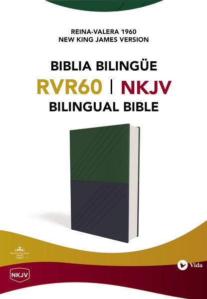 Span-RVR 1960/NKJV Bilingual Bible-Blue/Green LeatherSoft