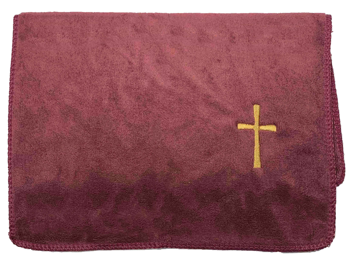 Towel-Pastor-Cross-Burgundy