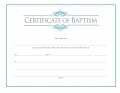 Certificate-Baptism w/Blue Foil Embossing (8-1/2" x 11") (Pack Of 6)
