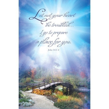 Bulletin-Let Not Your Heart Be Troubled (John 14:1-2 KJV) (Pack Of 100)