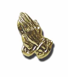 Lapel Pin-Praying Hands-Large (Gold) (Pack Of 6)