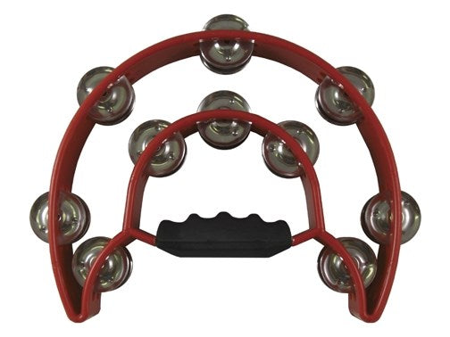 Instrument-Tambourine-Double Moon W/Double Cymbals-Red