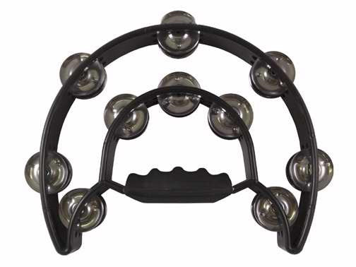 Instrument-Tambourine-Double Moon W/Double Cymbals-Black
