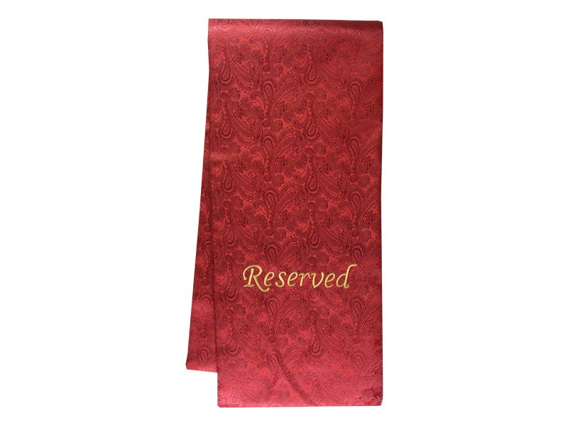 Pew Sash-Reserved-Burgundy/Gold