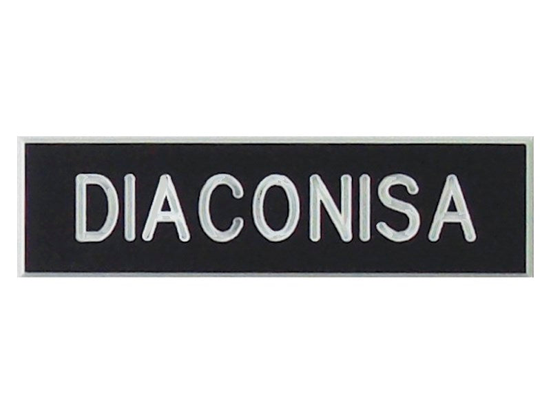 Spanish-Badge-Deaconess-Pin Back-Black