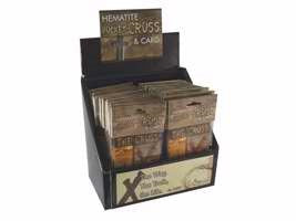 Display-Boxed Hematite Pocket Cross W/Wallet Card (Pack of 50)