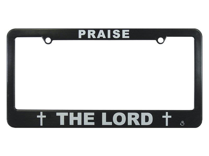 Auto Tag Frame-Praise The Lord-Black